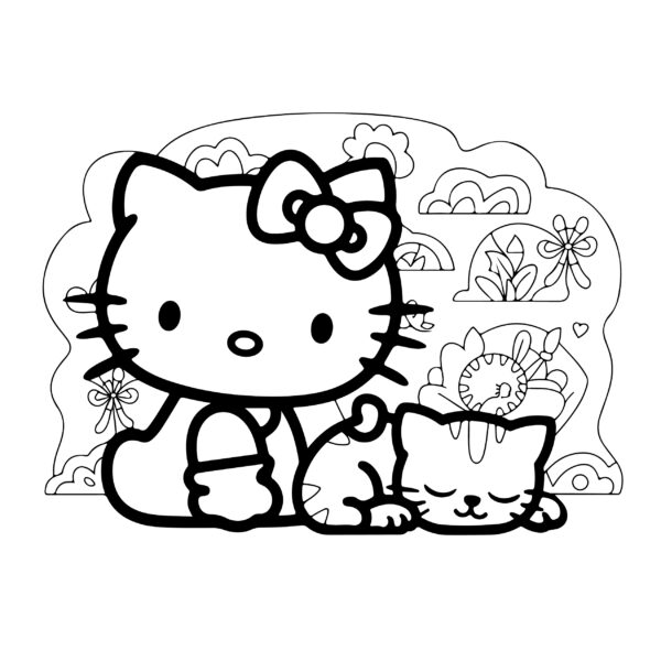 🎨 Unlock Creativity with 46 Adorable Hello Kitty Coloring Pages! 🐱✨ - Image 3