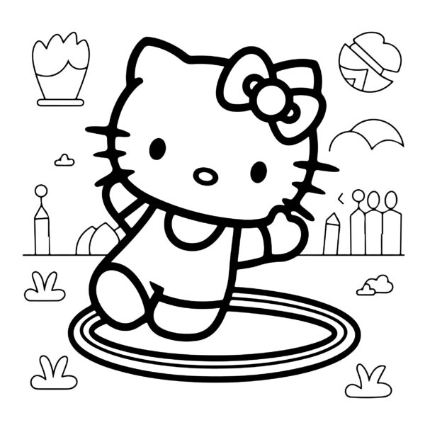 🎨 Unlock Creativity with 46 Adorable Hello Kitty Coloring Pages! 🐱✨ - Image 4