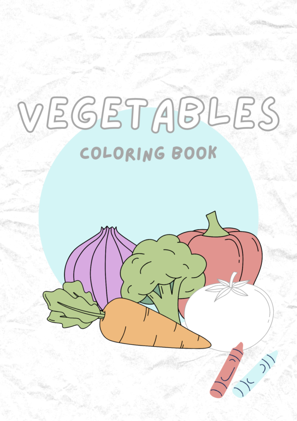 Vegetables Coloring Book (20 Pages) – Fun, Educational & Creative! 🌿🎨